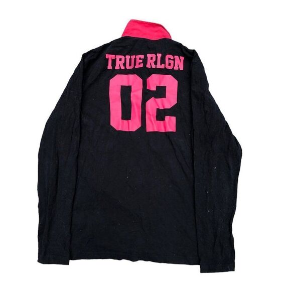 VINTAGE True Religion Long Sleeve Polo Shirt XXXL - Picture 3 of 10